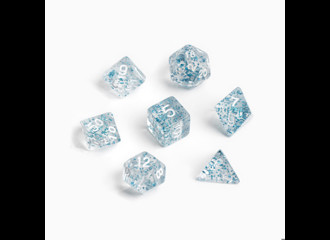 Набор кубиков "Время игры" прозрачные голубые блестки