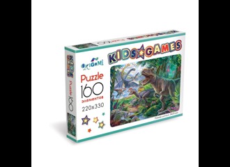 Пазл Origami Kids Games "Динозавры" 160 эл.