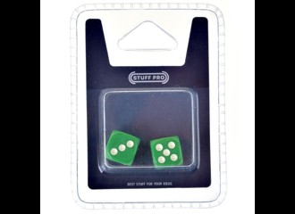 Набор кубиков STUFF-PRO d6 (2 шт., 12мм) зеленые