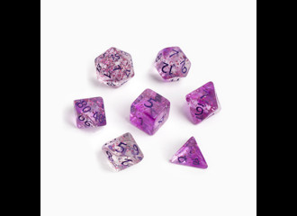 Набор кубиков "Время игры" прозрачные фиолетовые блестки
