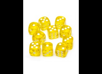 Набор кубиков STUFF-PRO d6 (10 шт., 16мм, прозрачные) желтые