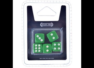Набор кубиков STUFF-PRO d6 (5 шт., 12мм) зеленые