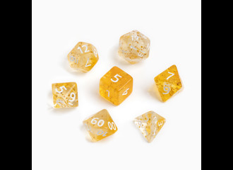 Набор кубиков "Время игры" прозрачные желтые блестки