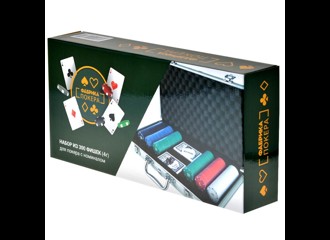 Набор для покера в ал. кейсе "Фабрика покера" (300 фишек по 4 гр)