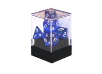 Набор кубиков для RPG "Единорог" 7 шт.  синий прозрачный