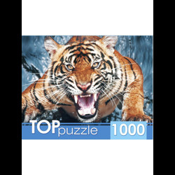 Пазл Рыжий кот  "Грозный тигр" на 1000 детал.