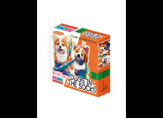 Пазл фигурный деревянный "Dogs in the socks" (серия Mimi Puzzles)