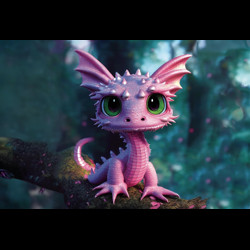 Пазл Super 3D "Розовый дракон", 48 детал. 