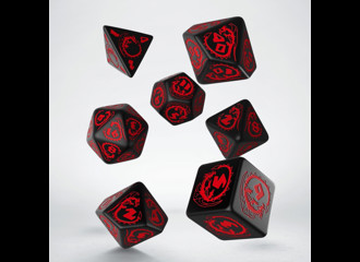 Набор кубиков Dragons Modern Dice Set Black/Red