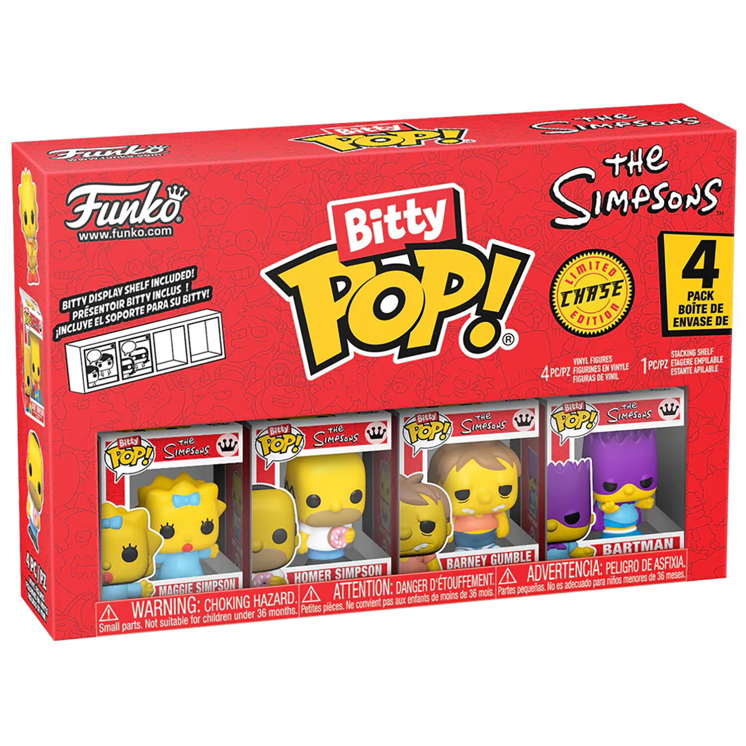 Фигурка Funko Bitty POP! Simpsons Maggie+Homer+Barney+Сhase