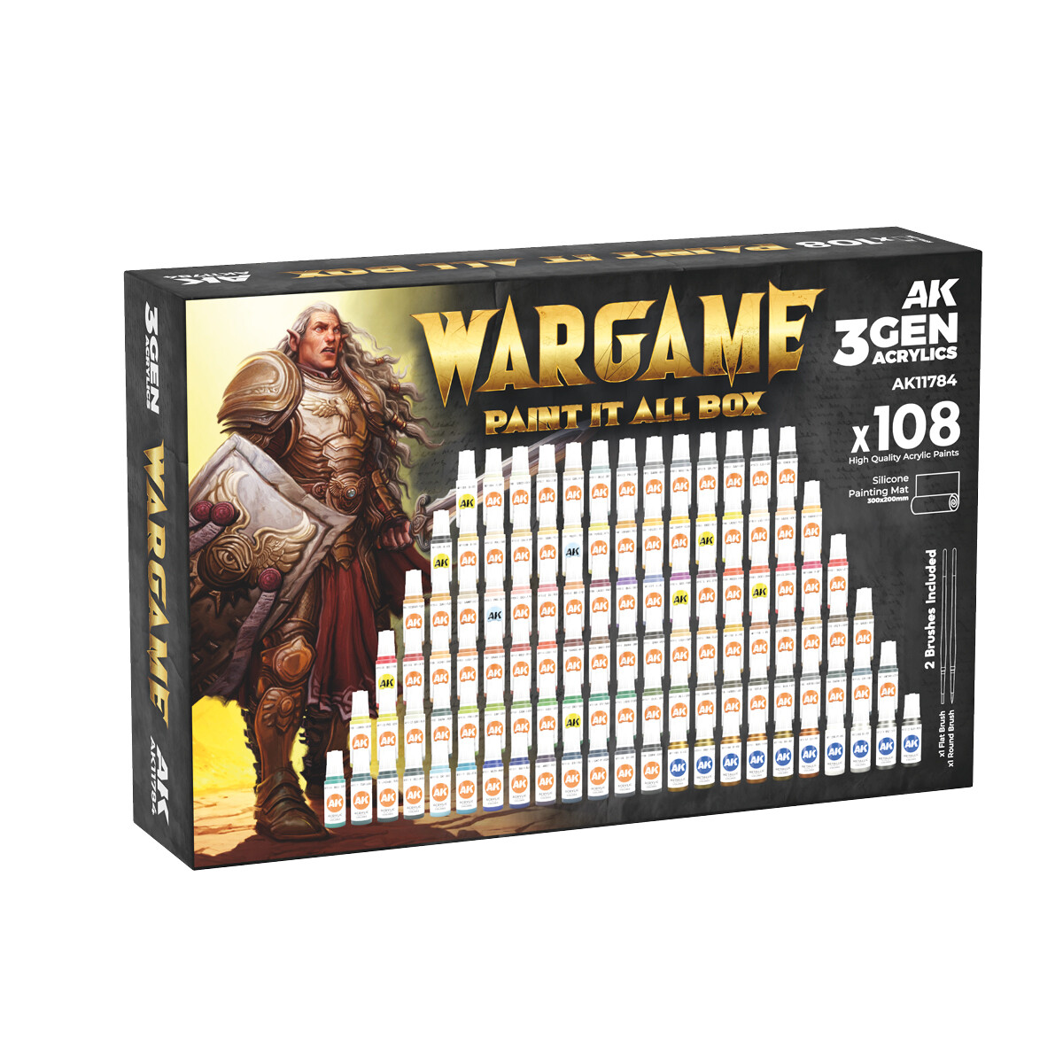 AK: WARGAME PAINT IT ALL BOX 108 COLORS 3GEN AK11784