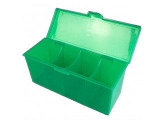 Коробочка пластиковая Blackfire для четырех колод -  Зеленая (320+ карт)