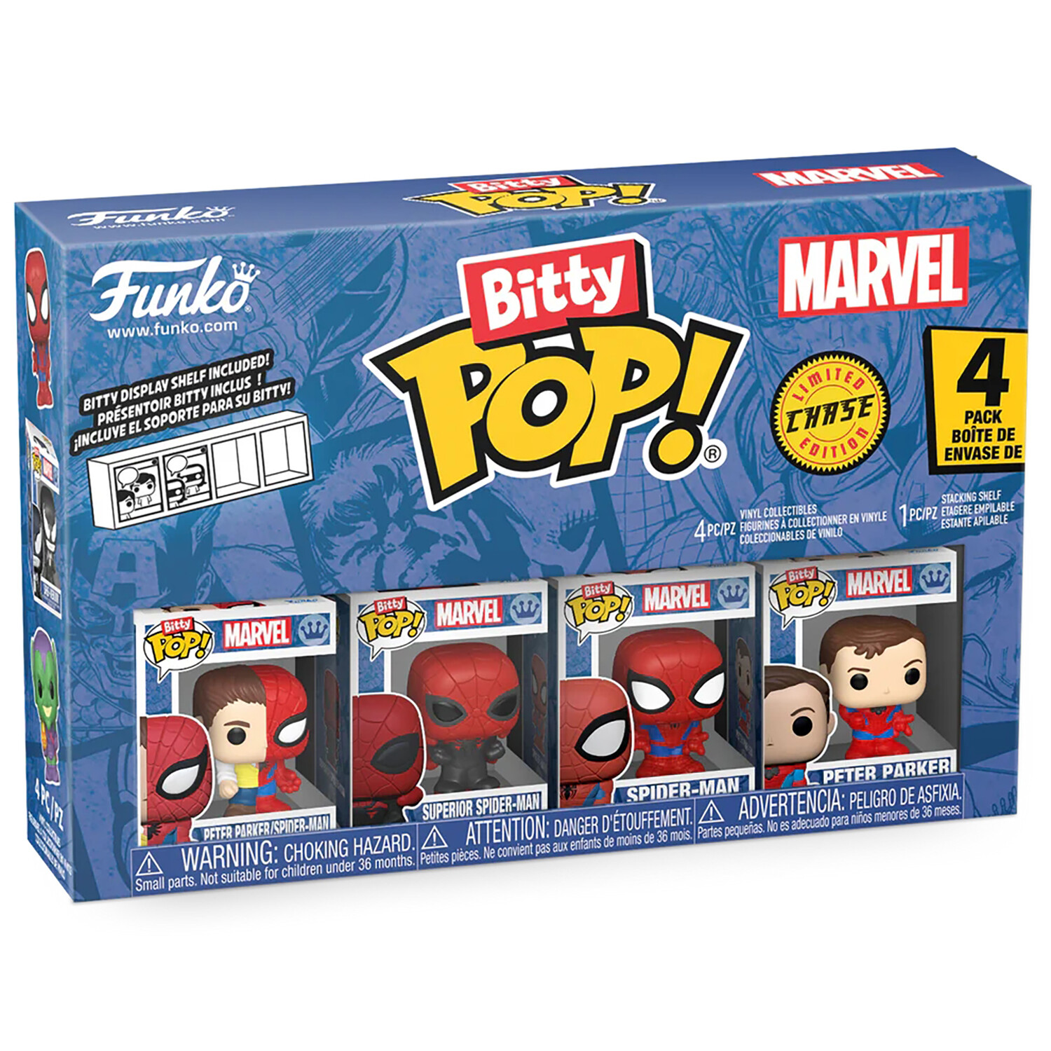 Фигурка Funko Bitty POP! Marvel Spider-Man Parker Split+Superior+Spider-Man+Chase