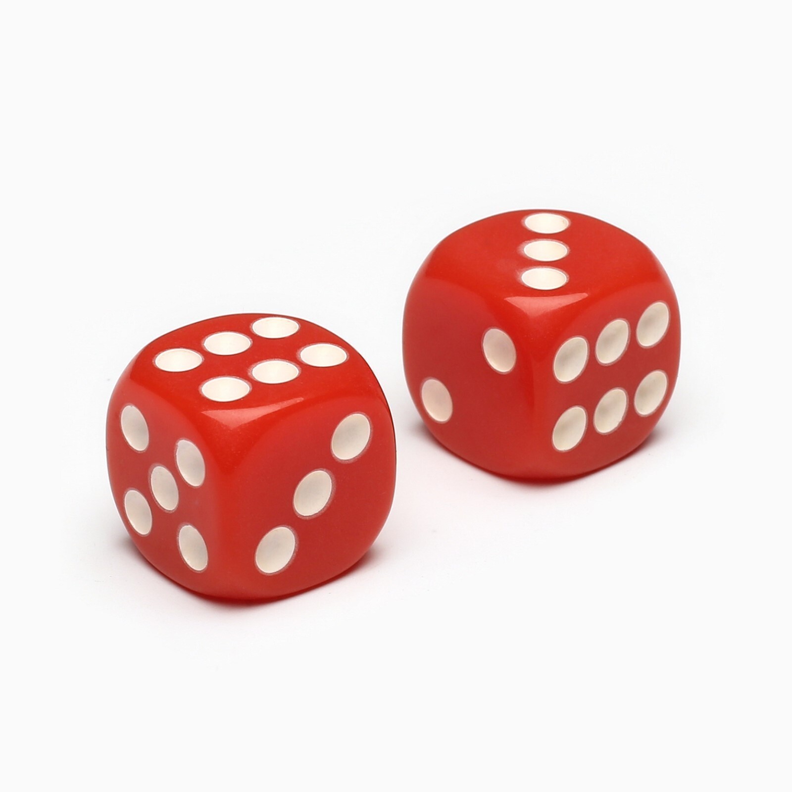 Набор кубиков "Время игры" D6 16мм 2 шт красные