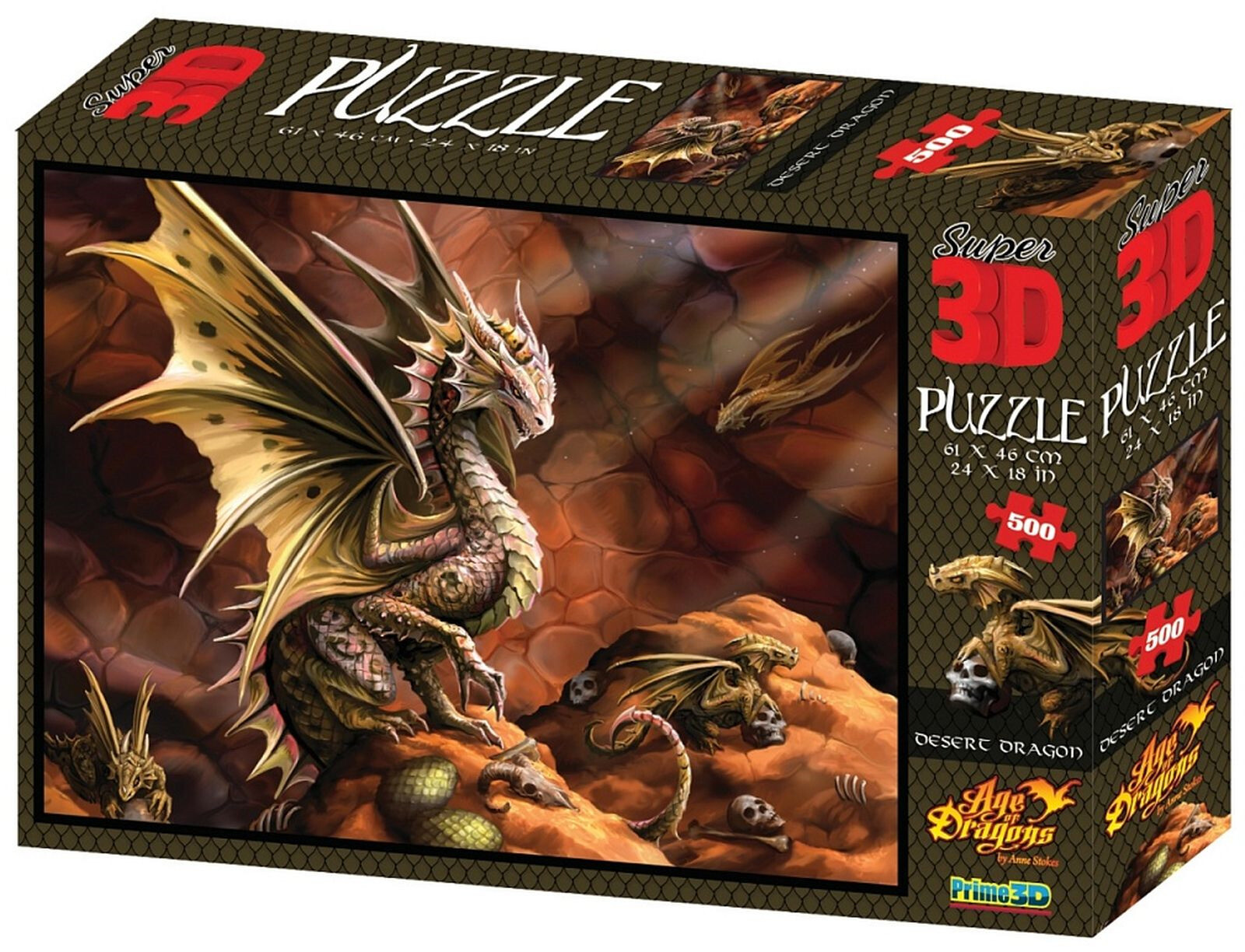 Пазл Super 3D «Пустынный дракон», 500 детал.