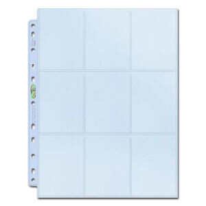 Лист "Ultra-Pro" 2,5"x3,5" (3x3 кармашка): платиновая серия с голограммой