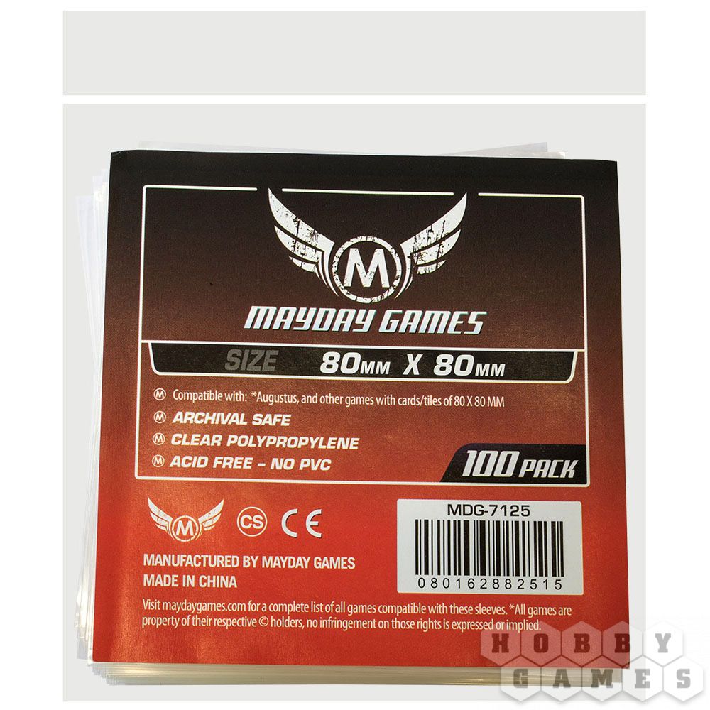 Протекторы Mayday (размер 80х80 мм) 100 шт. стандарт: прозрачные