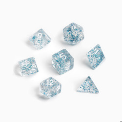 Набор кубиков "Время игры" прозрачные голубые блестки