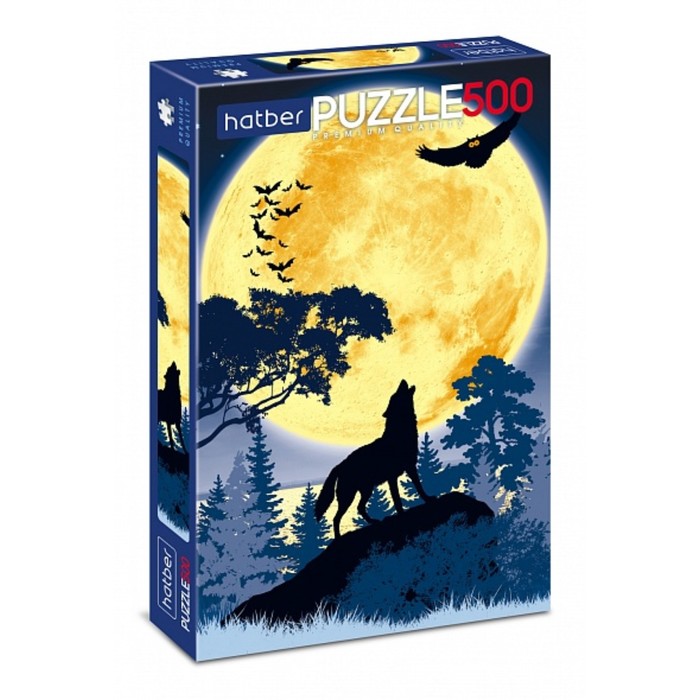 Пазл Hatber "Полнолуние. Волк" на 500 детал.