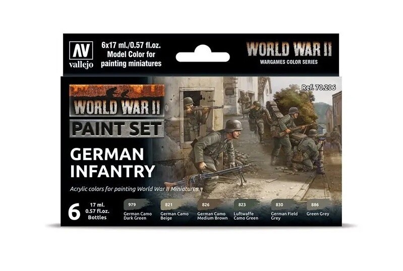 Vallejo Model Color: WWII German Infantry 70.206 (6 шт)