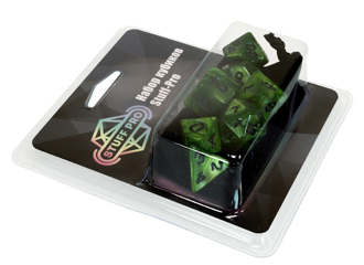 Набор кубиков Stuff-Pro (7 шт, 16 мм) нефритовый изумрудно-зеленый