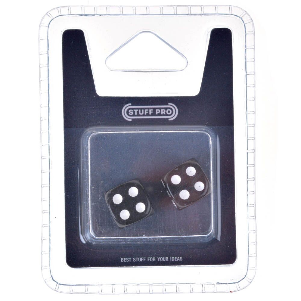 Набор кубиков STUFF-PRO d6 (2 шт., 12мм) черные