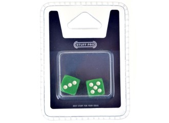 Набор кубиков STUFF-PRO d6 (2 шт., 12мм) зеленые