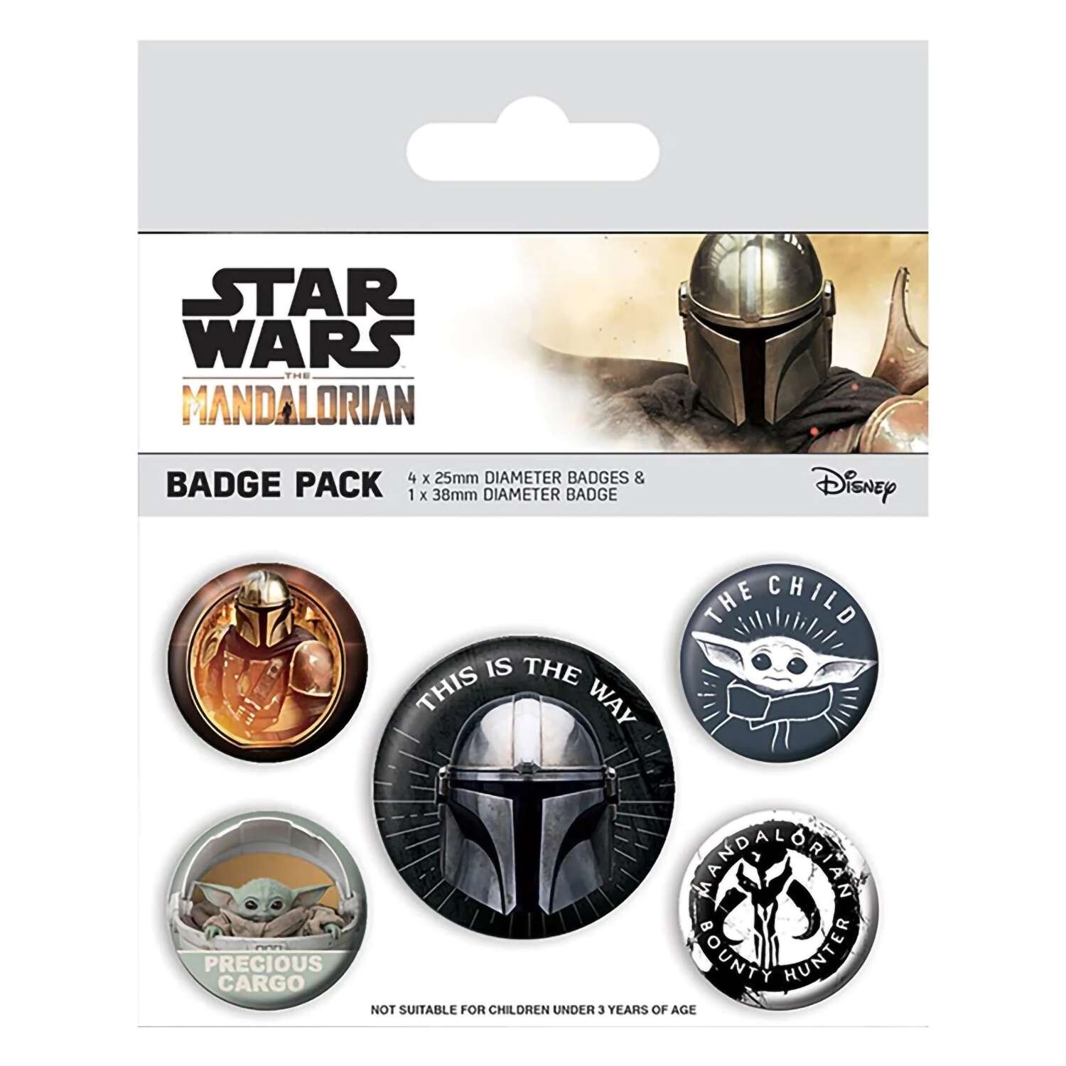 Набор значков Звездные войны Мандалорец This Is The Way (5 шт)