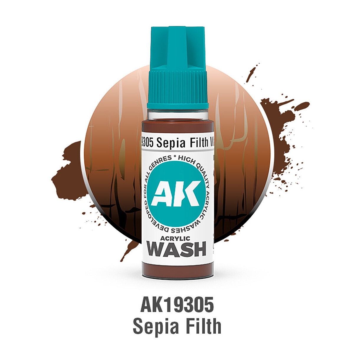 AK Acrylic Washes: Sepia Filth  AK19305
