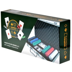 Набор для покера в ал. кейсе "Фабрика покера" (500 фишек по 4 гр)