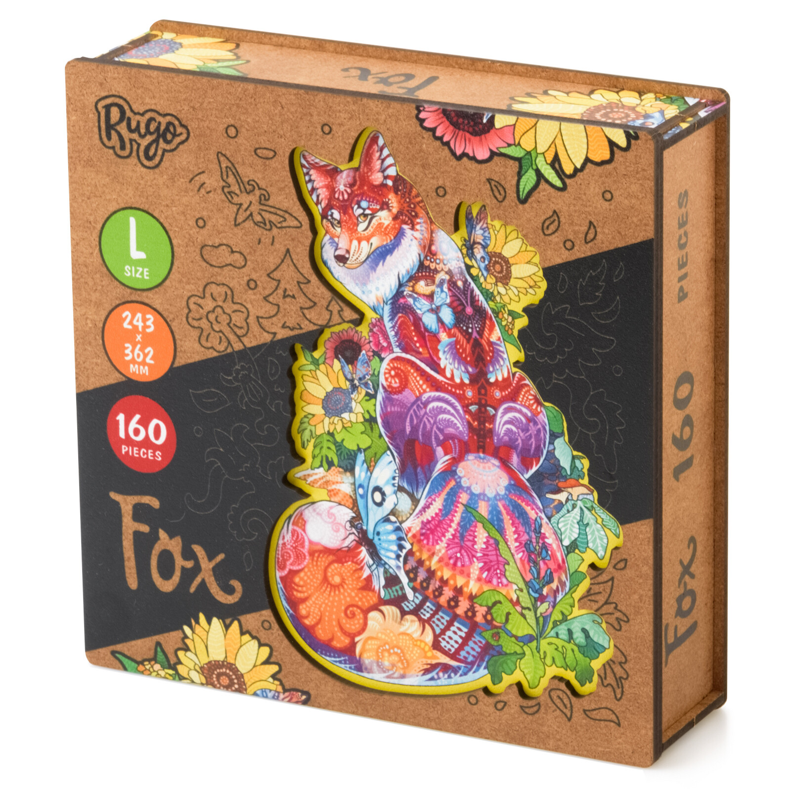 Пазл Rugo деревянный Лиса L 160 деталей