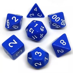 Набор кубиков для RPG "Единорог" 7 шт.  синий