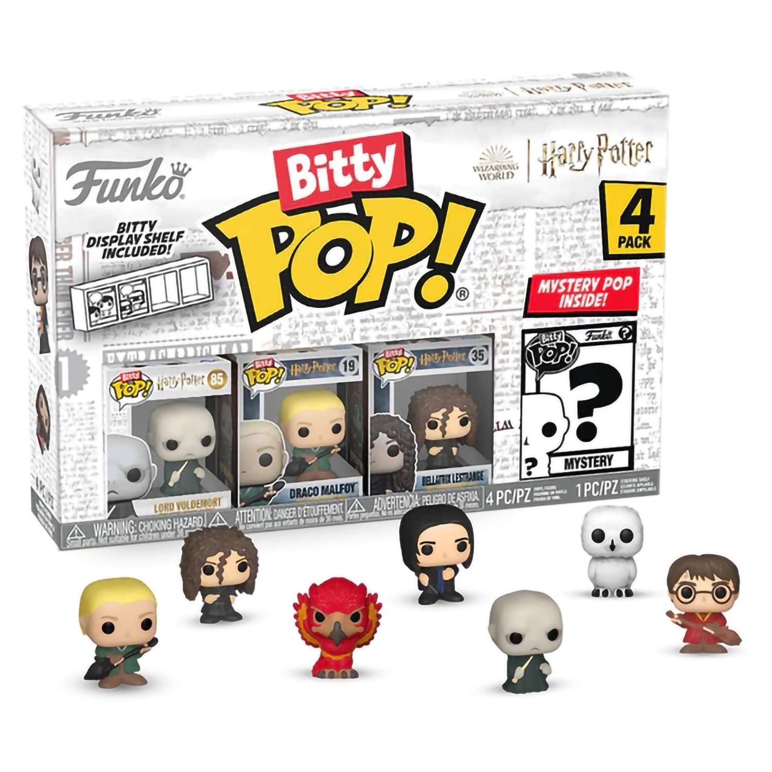 Фигурка Funko Bitty POP! Harry Potter Voldemort+Draco+Bellatrix+Mystery
