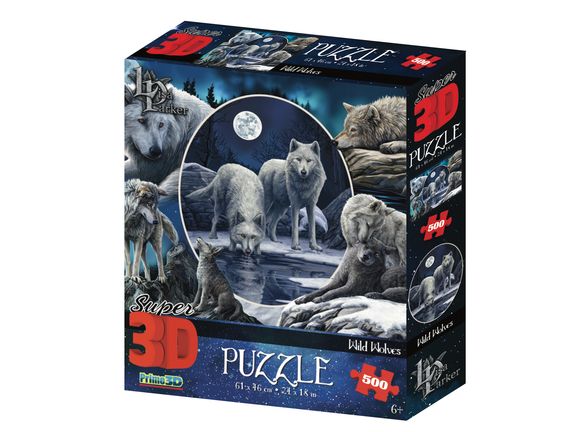 Пазл Super 3D «Коллаж "Волки», 500 детал.