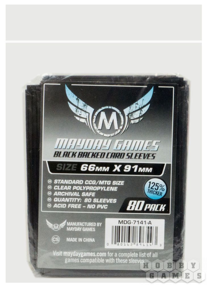 Протекторы Mayday (размер 66х91 мм) 80 шт. стандарт: черные