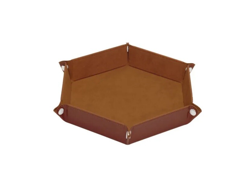 Дайс-трей MTGTRADE  кофейный шестиугольный большой 23х23см