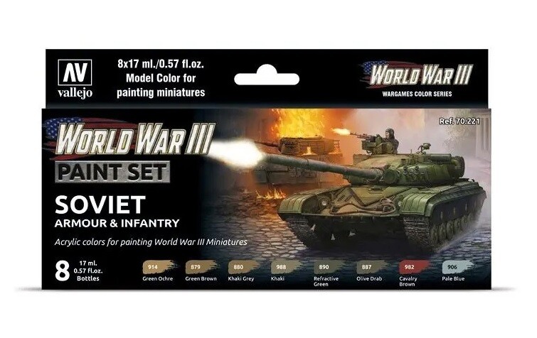 Vallejo Model Color: WWIII Soviet Armour & Infantry 70.221 (8 шт)