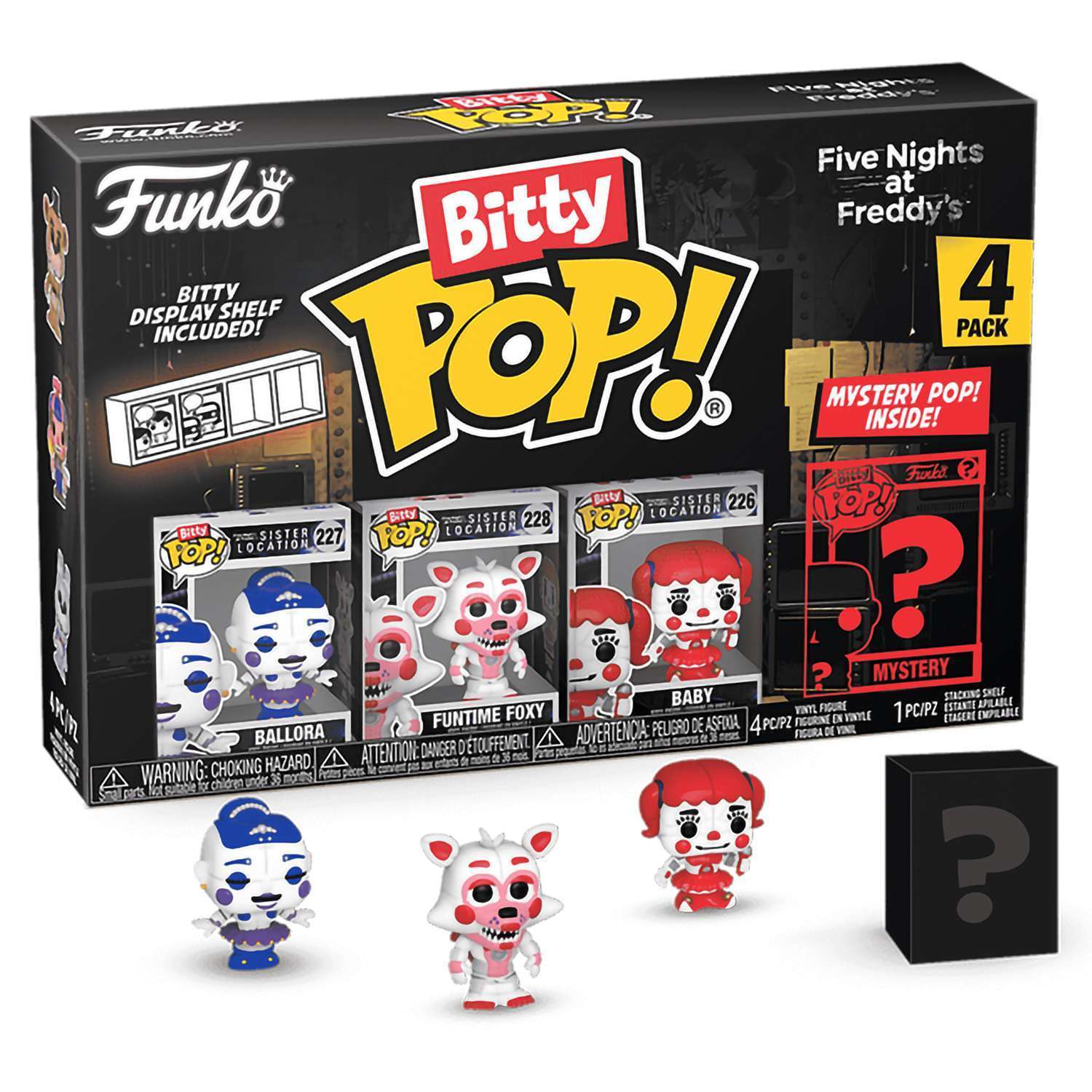 Фигурка Funko Bitty POP! FNAF Ballora+Funtime Foxy+Baby+Mystery