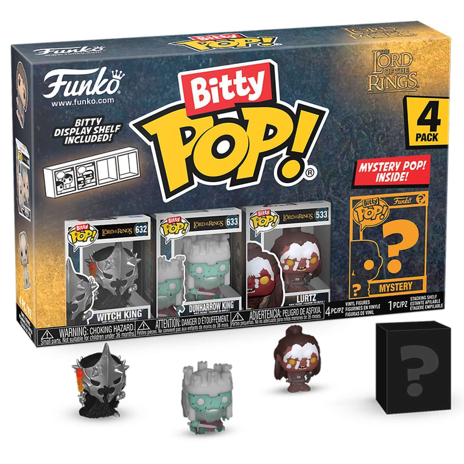 Фигурка Funko Bitty POP! LOTR Witch King+Dunharrow King+Lurts+Mystery