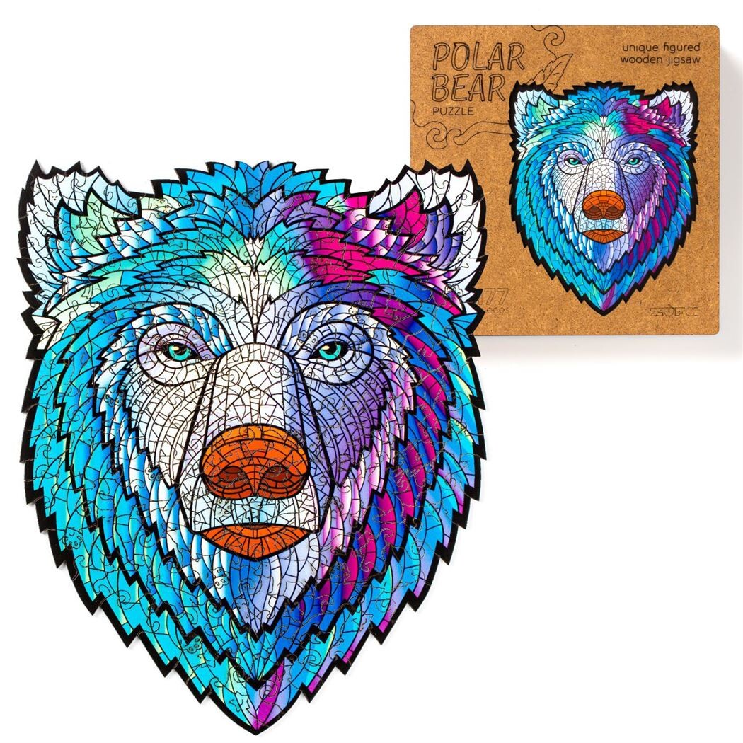 Пазл Zufa деревянный "Медведь" размер М (2022) (177 деталей)