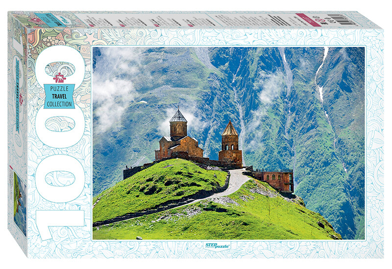 Пазл Степ "Грузия. Казбек. Троицкая церковь в Гергети" 1000 детал.