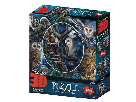 Пазл Super 3D «Коллаж "Совы», 500 детал.