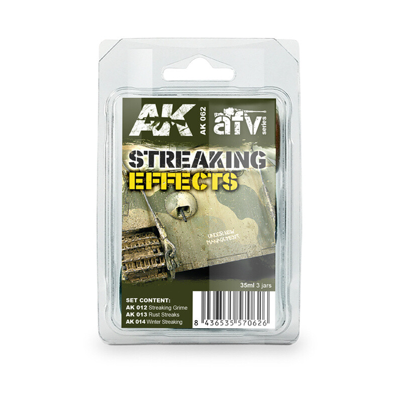 AK Streaking Effects Set AK062 (3 шт)