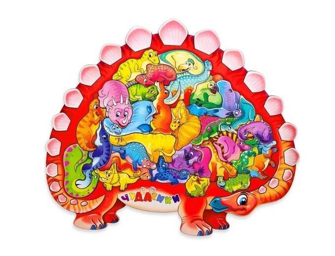 Пазл детский деревянный "Динозавры" (Чудасики)