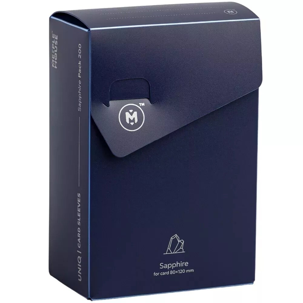 Протекторы Uniq Card Sleeves Sapphire pack (размер 80х120 мм) 200 шт: стандарт прозрачные