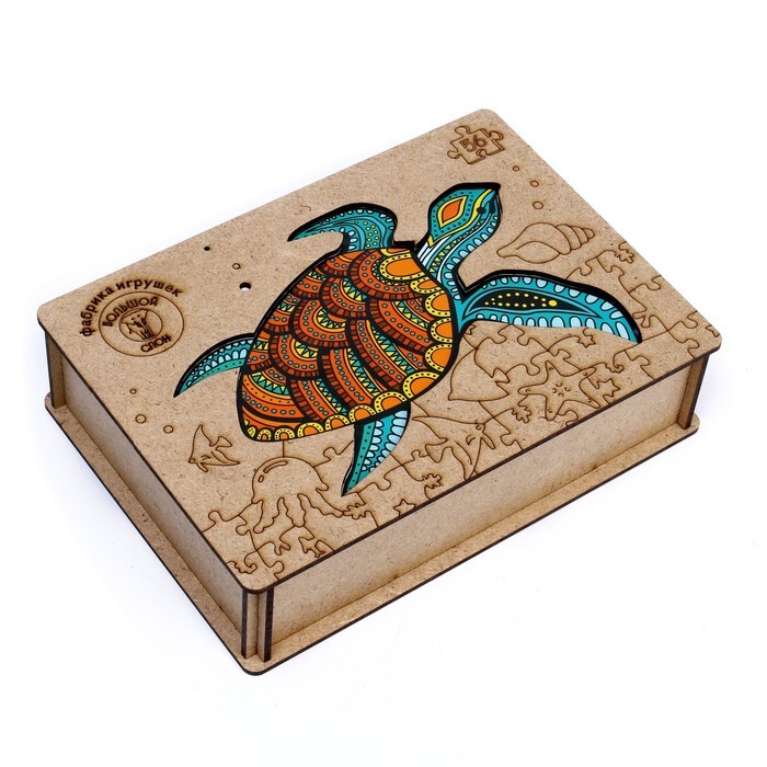 Пазл Большой слон деревянный "Черепашка" 56 детал.