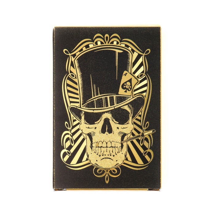 Карты игральные пластиковые "Череп в шляпе"