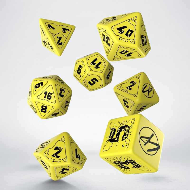 Набор кубиков Cyberpunk Red RPG Dice Set Danger Zone, 7 шт.