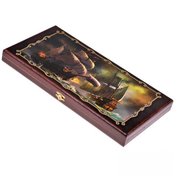 Нарды малые наклейка (40х20) - Корабль