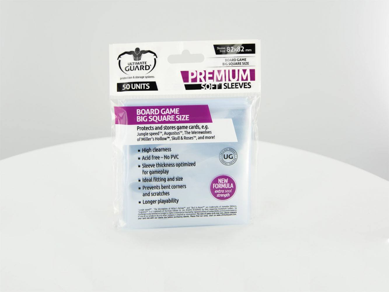 Протекторы Ultimate Guard Premium Soft (размер 82х82 мм) 50 шт.: прозрачные